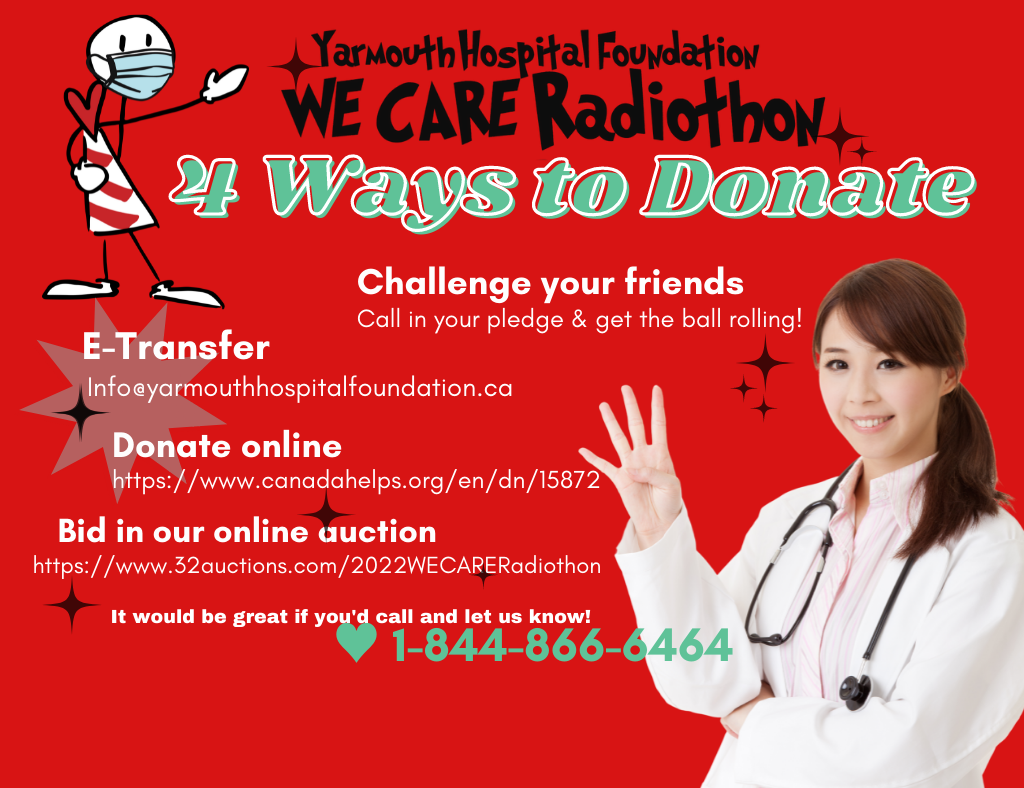 Ways to Donate to Yarmouth Hospital Foundation's WeCare Radiothon 2022 ❤️ -  YARMOUTH HOSPITAL FOUNDATION